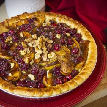 Honey Apple Cranberry Pie